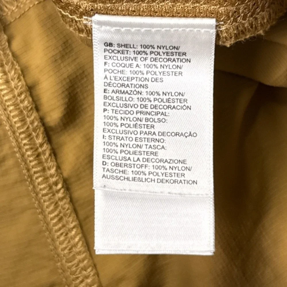 The North Face Shorts XL Mustard Yellow FlashDry Nylon Hiking Athletic Mens 6in